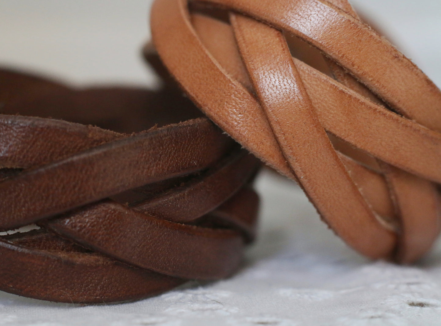 Braided 5 Strand Leather Bracelet