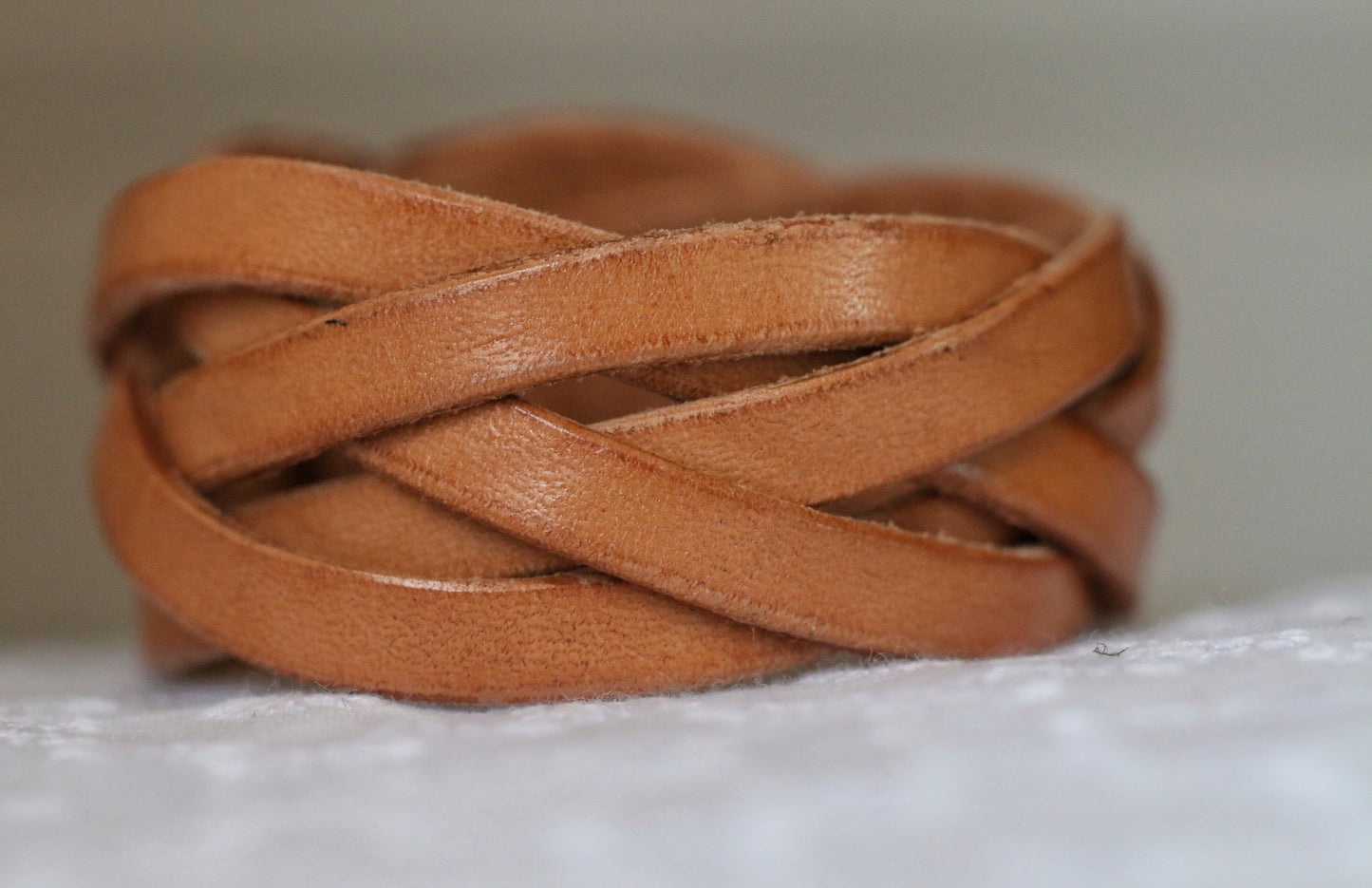 Braided 5 Strand Leather Bracelet