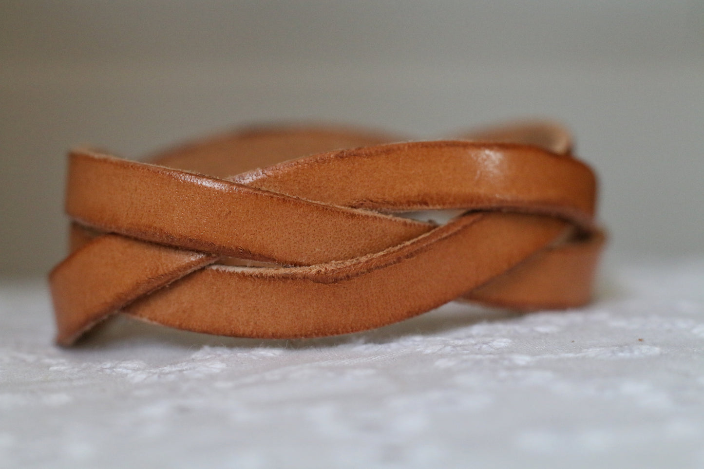 Braided 3 Strand Leather Bracelet