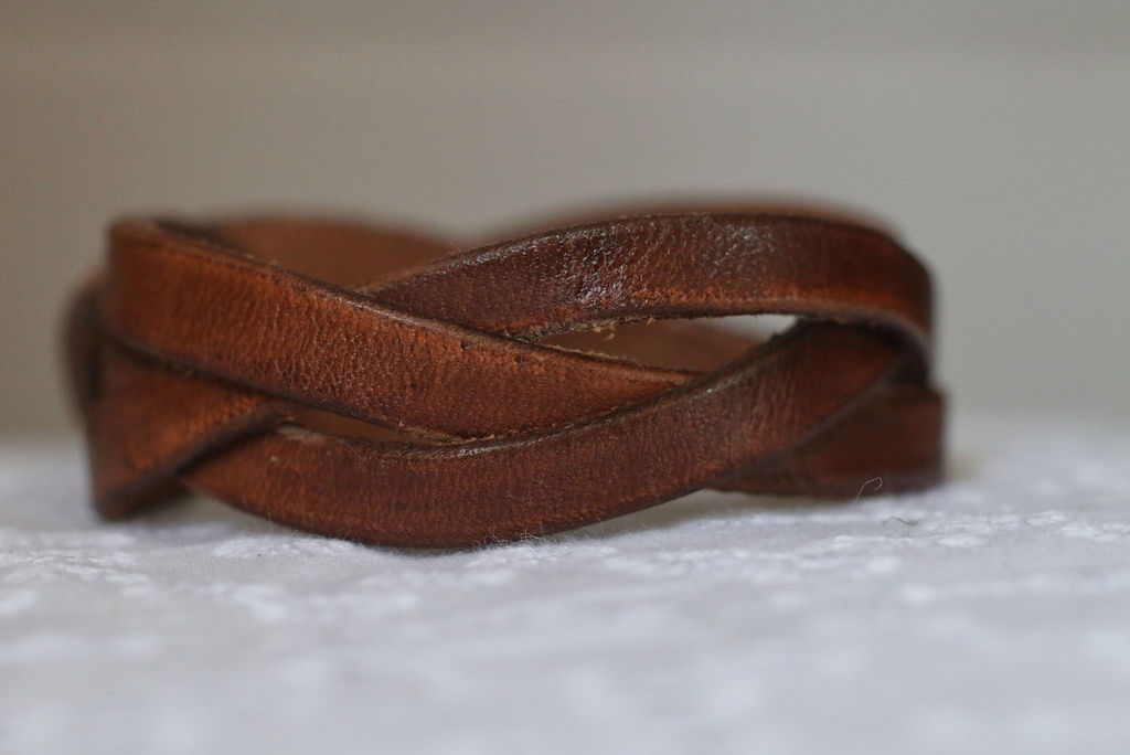 Braided 3 Strand Leather Bracelet