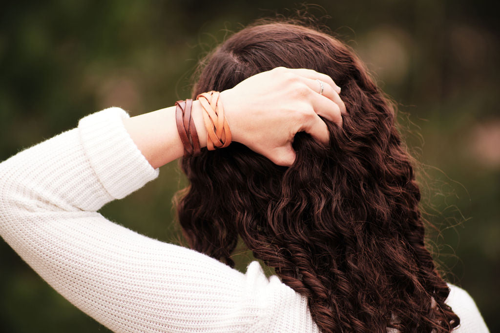 Braided 5 Strand Leather Bracelet