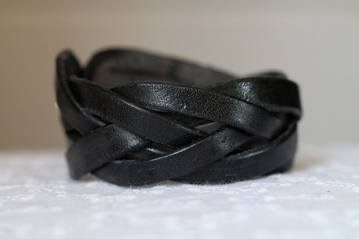 Braided 5 Strand Leather Bracelet